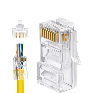 سوکت شبکه میان‌گذر Cat6 UTP ته باز (Open-End)